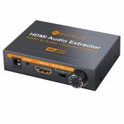 Neoteck 4K * 2K HDMI Audio Extractor DAC avec Réglage