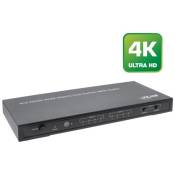 InLine HDMI Matrix Switch, 4K2K, 4 Input ports to 2 Output ports - Commutateur vidéo/audio - de bureau