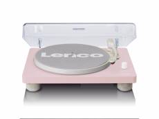 Platine vinyle avec haut-parleurs intégrés et encodage usb lenco rose LS-50PK