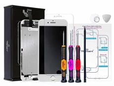 Trop Saint® Écran pour iPhone 6 Blanc - LCD Complet - Kit de Réparation Premium avec Notice, Outils, Patron de Repérage Magnétique et Verre Trempé
