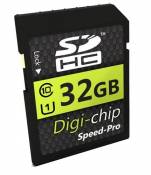 Digi-Chip 32 GO 32GB UHS-1 Class 10 SD SDHC Carte Mémoire pour Canon EOS 1300D, EOS 800, EOS M10, Powershot G5 X and Powershot G9 X