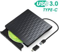 Lecteur CD/DVD Externe, Kingbox USB 3.0 Type C Graveur