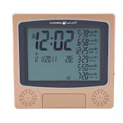 Hztyyier Réveil numérique Alarme de prière Musulmane LCD AZAN Horloge avec Alarme programmable, Calendrier, température intérieure pour Les Chambres à