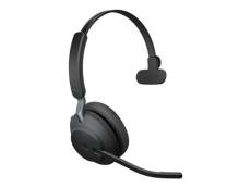 Jabra Evolve2 65 MS Mono - Micro-casque - sur-oreille - convertible - Bluetooth - sans fil - USB-A - isolation acoustique - noir - Certifié pour Micro