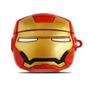 Coque TPU pour Airpods Pro-Iron Man-Rouge
