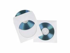 1x100 hama pochettes papier pour cd/dvd blanc sk 51174