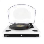 Platine vinyles Ledwood ROUND300 Blanche - 33-45-78 Tours, Encodage sur USB, avec haut-parleurs stéréo 2x5W, Bluetooth
