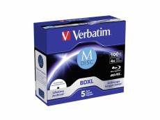 1x5 verbatim m-disc bd-r blu-ray 100gb 4x speed imprimable