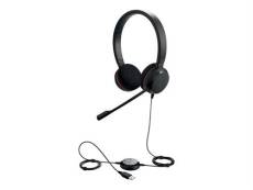Jabra Evolve 20 MS stéréo - Micro-casque - sur-oreille - filaire - USB - Certifié pour Skype for Business