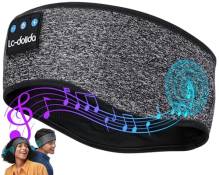 LC-dolida Bandeau Ecouteurs pour Dormir Bandeau Bluetooth, Original Bandeau écouteur de Musique pour Hommes Femmes,Bandeau Bluetooth Sommeil avec Ultr