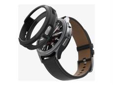Spigen Liquid Air - Pare-chocs pour montre intelligente - polyuréthanne thermoplastique (TPU) - noir mat - pour Samsung Galaxy Watch4 Classic (46 mm)