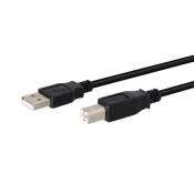 Cordon USB 2.0 Hi-Speed type A/B mâle/mâle 2 mètres