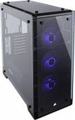 Corsair Crystal 570X RGB Boîtier PC Gaming (Moyenne Tour ATX avec Fenêtre en Verre Trempé avec trois SP120 RGB Ventilateur) Noir