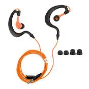 Écouteurs de sport KM-R02 3.5mm Filaire Crochet d'oreille Casque Orange