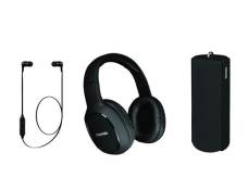 Trio Pack audio Bluetooth 3 en 1 : casques + écouteurs