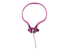 WE sport intra - Écouteurs avec micro - intra-auriculaire - montage derrière le cou - filaire - jack 3,5mm - rose