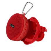 Enceinte Bluetooth Vélo Haut-parleur Sport 5W Sans-fil Étanche IPX7 Rouge