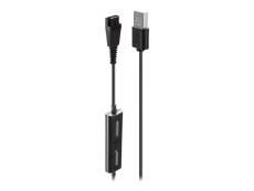 Lindy - Câble pour casque micro - USB mâle pour Déconnexion rapide mâle - 58 cm - noir