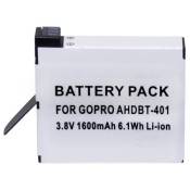 Batterie AHDBT-401 1600mAh Lithium Ion pour GoPro Hero4,