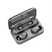 Écouteur sans fil Bluetooth5.0 Sports avec boîte de chargement portable F9-5 noir