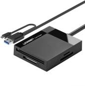 Micro USB OTG vers USB 3.0 Lecteur de Carte pour SD, Micro SD, TF, Memory Stick, CompactFlash, SDXC, SDHC, Micro SDXC, Micro SDHC, MMC