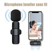Microphone Cravate Lavalier professionnel sans fil pour téléphone Android (Type-c) Adapté Aux Live Stream, Vloggers, Interviews
