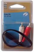 Câble Plug It Jack 3.5" Femelle vers 2 RCA mâle 0.2 m