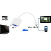 CABLING® Câble convertisseur vidéo Micro HDMI mâle vers VGA femelle