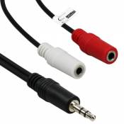 mumbi 09443 - Câble audio en Y / Séparateur Jack 3,5 mm Connecteur stéréo vers jack 2 x 3,5 mm femelle, 0,20 m