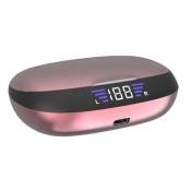 Écouteurs Bluetooth 5.0 sans Fil avec Écran à LED Oreillettes Intra-Auriculaires Écouteurs Avec boitier chargeur - Or rose