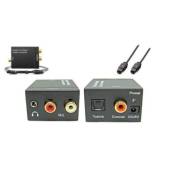 Convertisseur Audio Numérique SPDIF vers analogique avec adaptateur EU , câble optique pour XBox 360 HDTV XBox 360 HDTV Blu RAY DVD