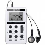 COVVY Radio de Poche Portable Mini Récepteur AM FM