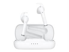 DeFunc TRUE PLUS - Véritables écouteurs sans fil avec micro - intra-auriculaire - Bluetooth - blanc