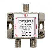 Metronic 336302 Répartiteur TV/SAT 2 sorties à fiche