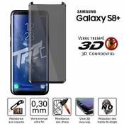 TM-Concept® Verre trempé teinté 3D incurvé - Samsung Galaxy S8+ Fonction Anti-Espion - 3D Privacy Case Friendly