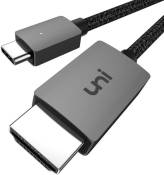 uni Câble USB C vers HDMI, câble USB Type C vers HDMI (Compatible Thunderbolt 3) jusqu'à 4K, Compatible avec iPad Pro 2018, MacBook, Samsung S20, Surf