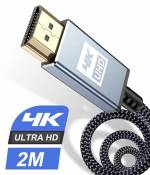 Câble HDMI 4K 2m,Câble HDMI 2.0 Haute Vitesse par