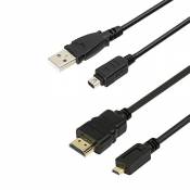 Câble USB et un câble HDMI pour Sony ALPHA 6000 /