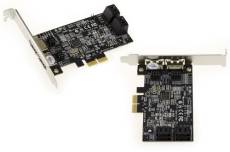 KALEA-INFORMATIQUE Carte contrôleur PCIe 4 + 2 PORTS SATA et eSATA 6G avec Chipset MARVELL 88SE9230 avec RAID 0 1 10 Hyperduo