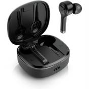 Poweradd Écouteurs sans fils intra-auriculaires Bluetooth avec microphones CVC8.0 Suppression du bruit pour iPhone / Android