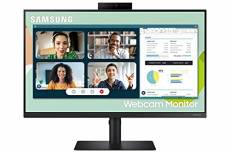 Samsung Monitor Webcam écran S40VA (S24A406), Flat, 24", 1920 x 1080 (Full HD), caméra intégrée, IPS, 75 Hz, 5 ms, FreeSync, HDMI, USB 3.0, D-Sub, Dis