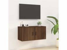 Vidaxl meuble tv mural chêne marron 80x34,5x40 cm