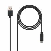 NANOCABLE 10.01.2102 - Câble 3A USB 2.0 vers USB-C, mâle-mâle, Noir, 2mts