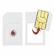 Vodafone UK Pay as You go Dual SIM Card with A£10