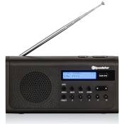 Radio Numérique Portable DAB/DAB+/FM, Alimentée par le Secteur / la Batterie, Roadstar, TRA-300D+BK, , Noir
