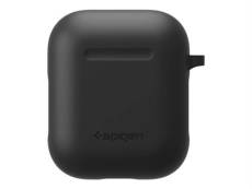 Spigen Silicone Fit - Étui pour écouteurs sans fil - silicone - noir - pour Apple AirPods (2e génération)