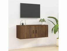 Vidaxl meuble tv mural chêne marron 100x34,5x40 cm
