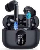 Ecouteurs Bluetooth Sans Fil, Oreillettes Bluetooth 5.3 avec HiFi Stéréo e 2 Réduction de Bruit Mic, Ecouteurs avec Écran LCD 40h Durée de Lecture, Co