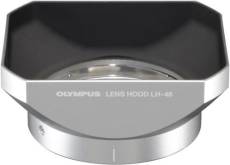 Pare-soleil Olympus LH-48 en métal silver pour ED 12mm f/2 MSC