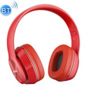 Casque Audio Sans Fil Bluetooth MP3 Batterie Longue Durée FM Micro SD Rouge YONIS